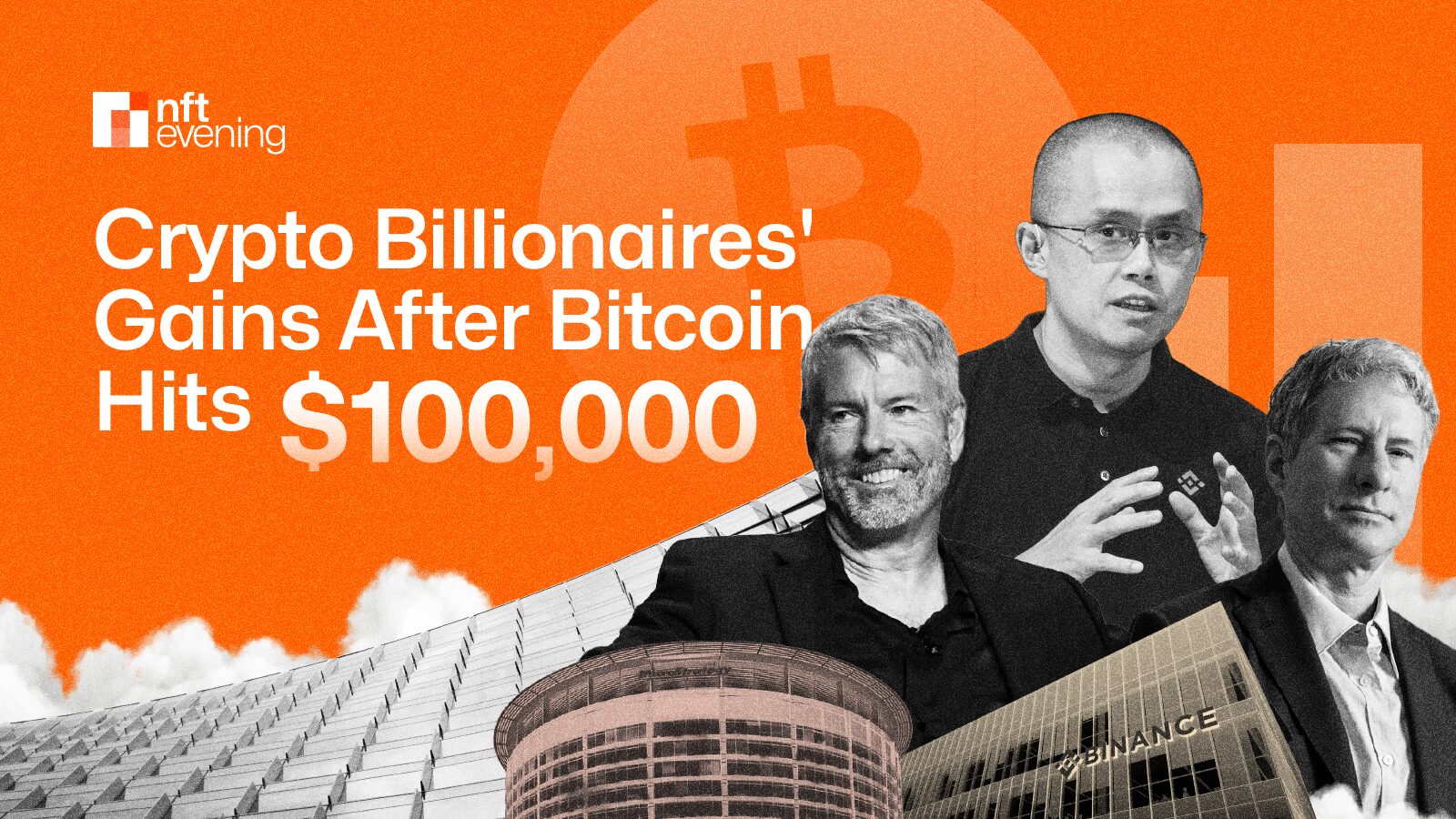 How Much do Crypto Billionaires Gain After Bitcoin Surge to $100K?