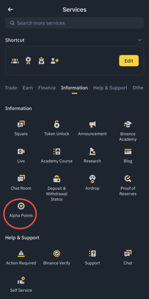 How to Check Alpha Points on the Binance App