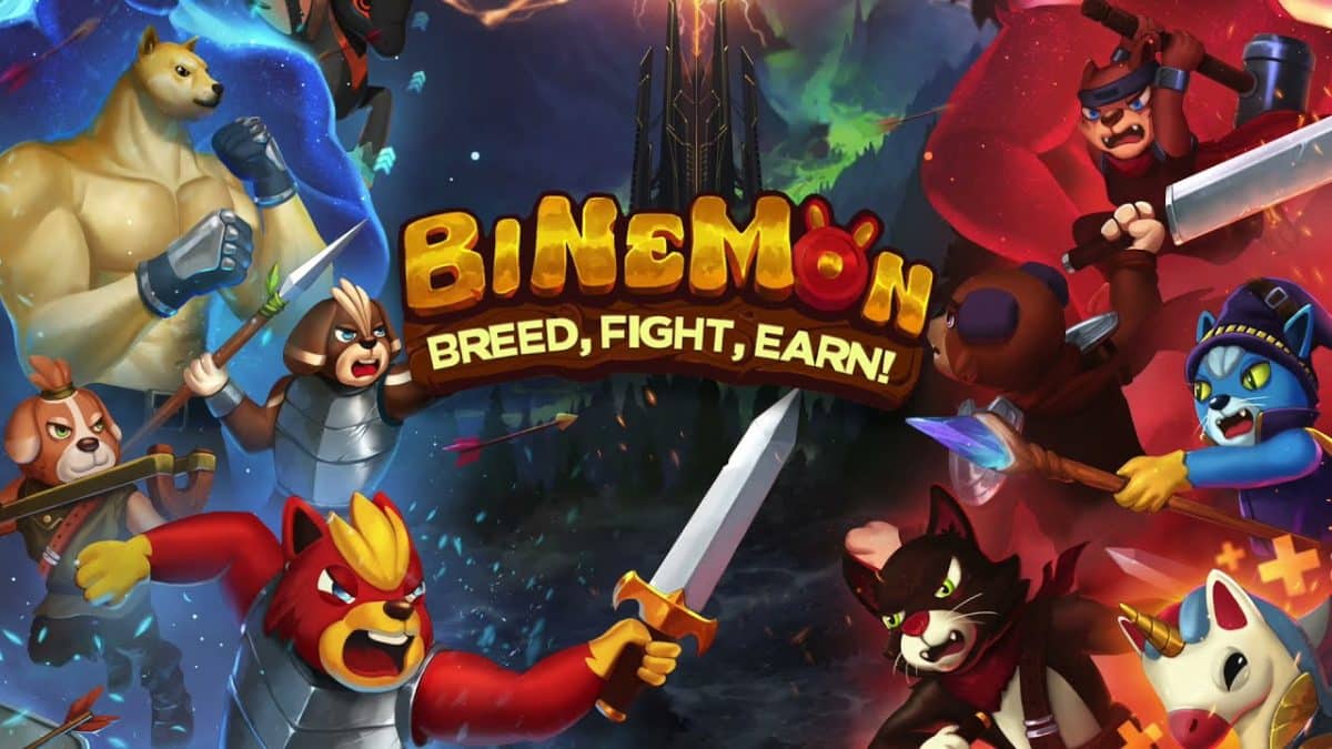 digital poster of a pet NFT game logo and several pet characters