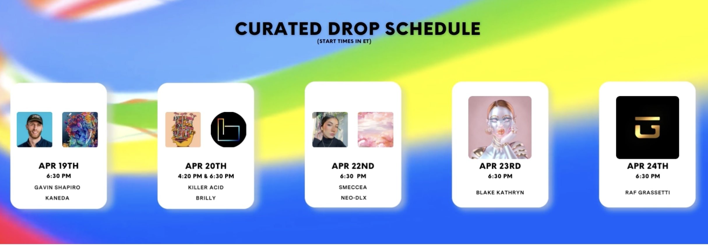 Curated NFT drops on Nifty Gateway
