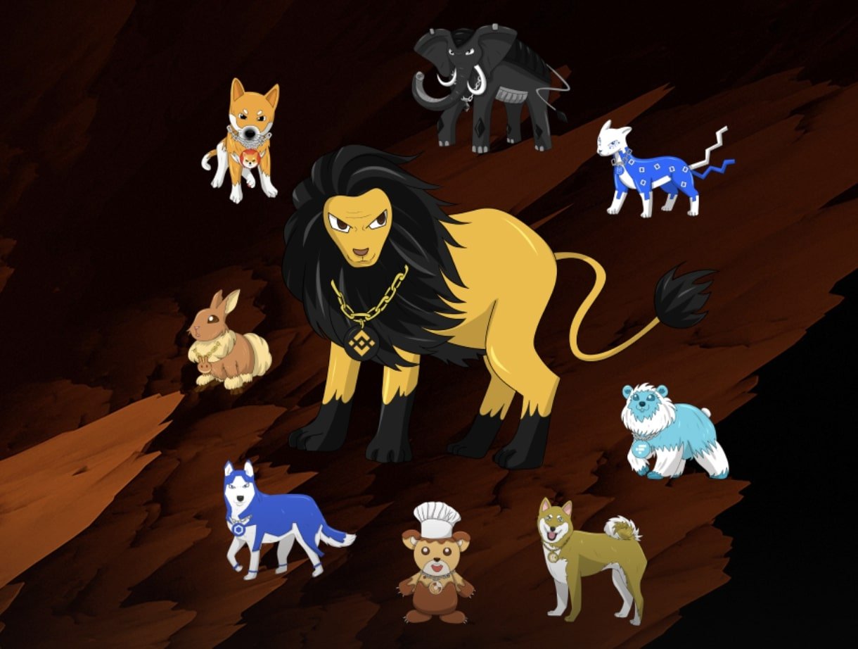 Various virtual animals in AR game Dogemon 