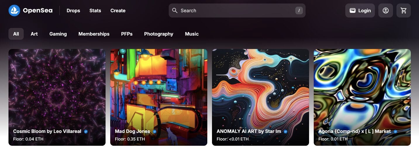 OpenSea - Best app for NFTs