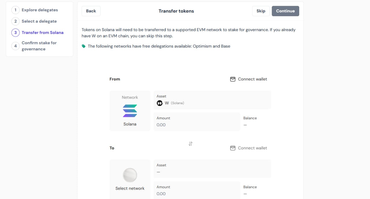Step 5: Stake Wormhole token ($W) to earn Monad Airdrop