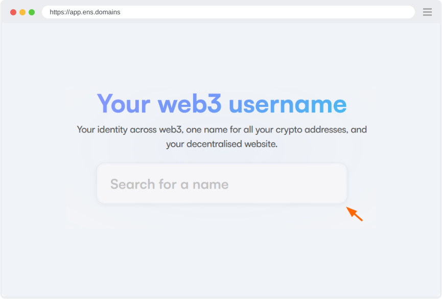 Search for an ETH domain name
