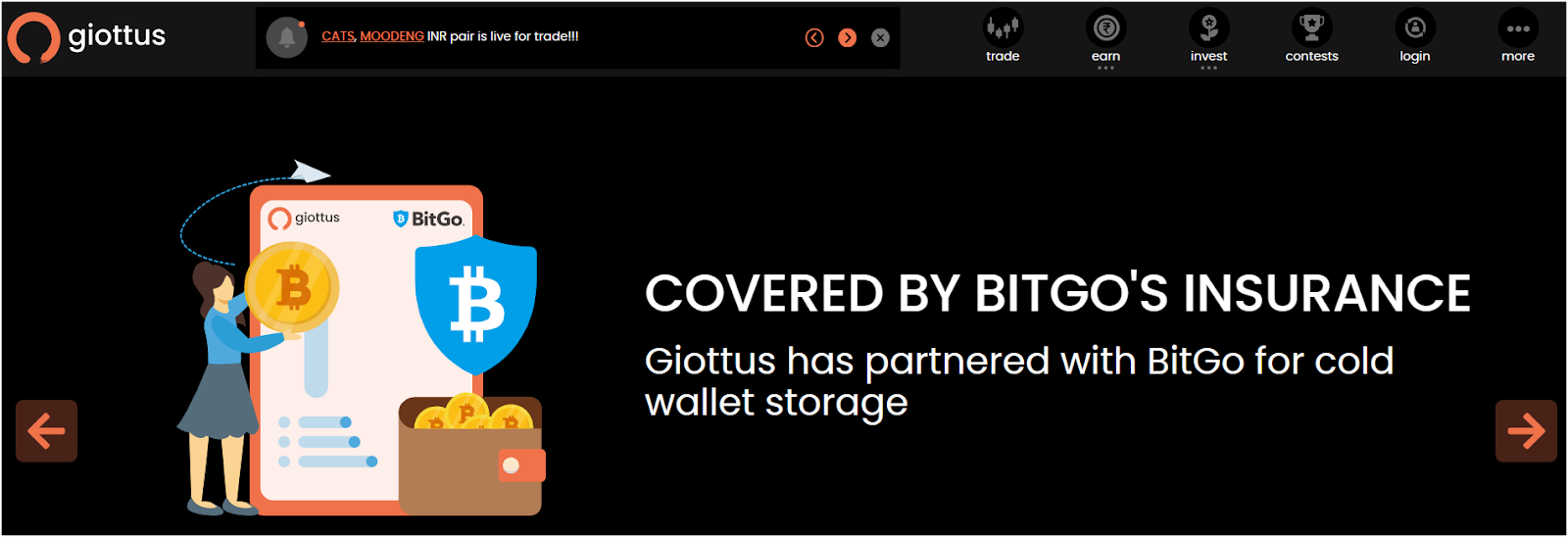 Giottus: Best for crypto theme investing