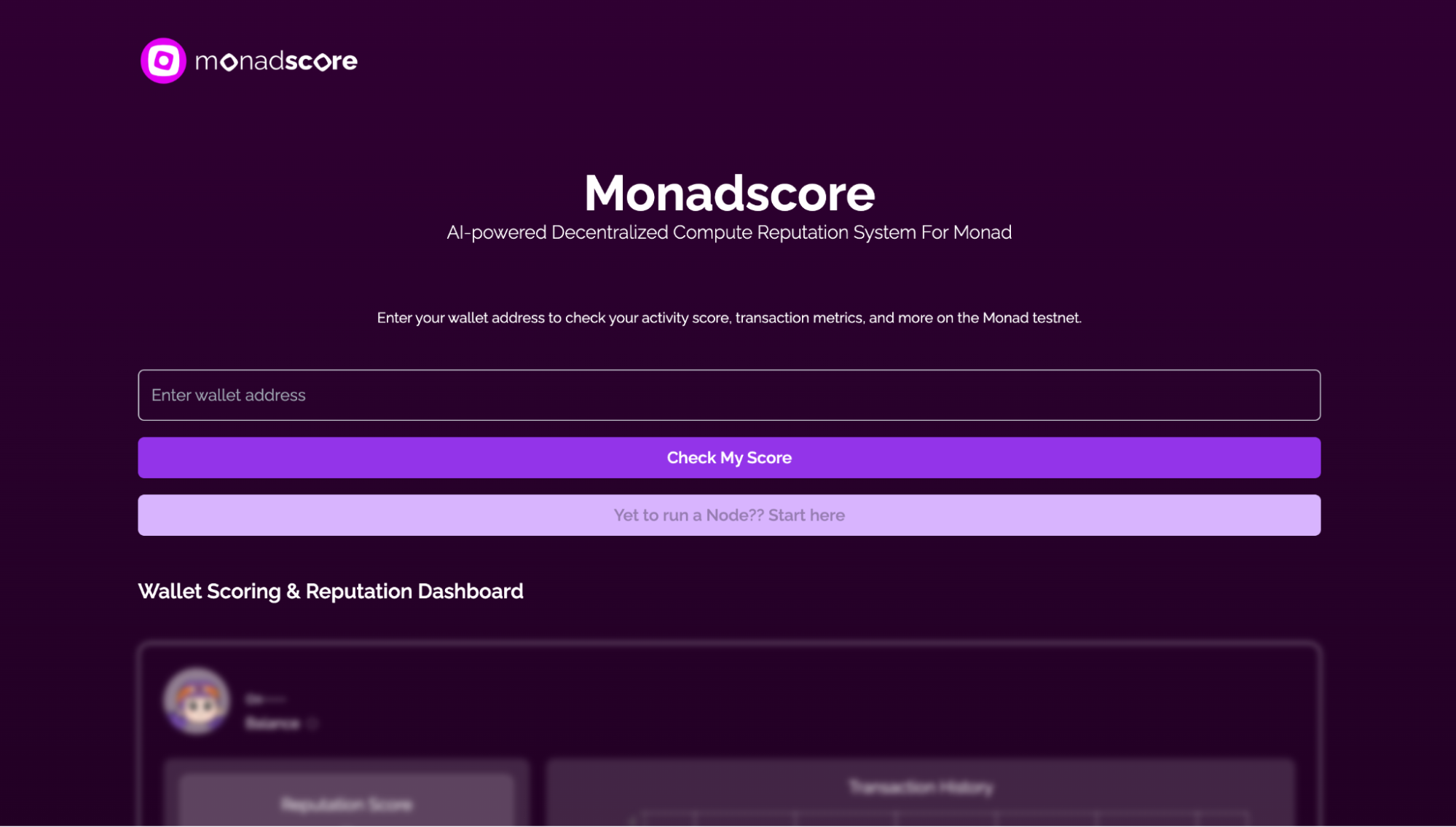 How to Check Wallet Score on Monad Testnet