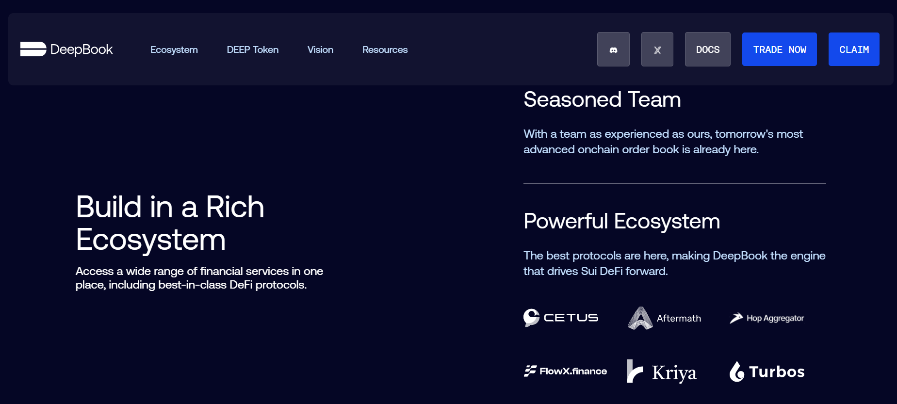 DeepBook Ecosystem