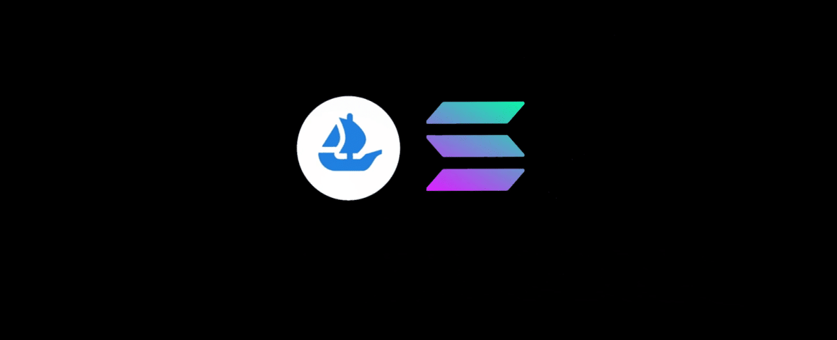 The picture depicts of Opense and Solana logos