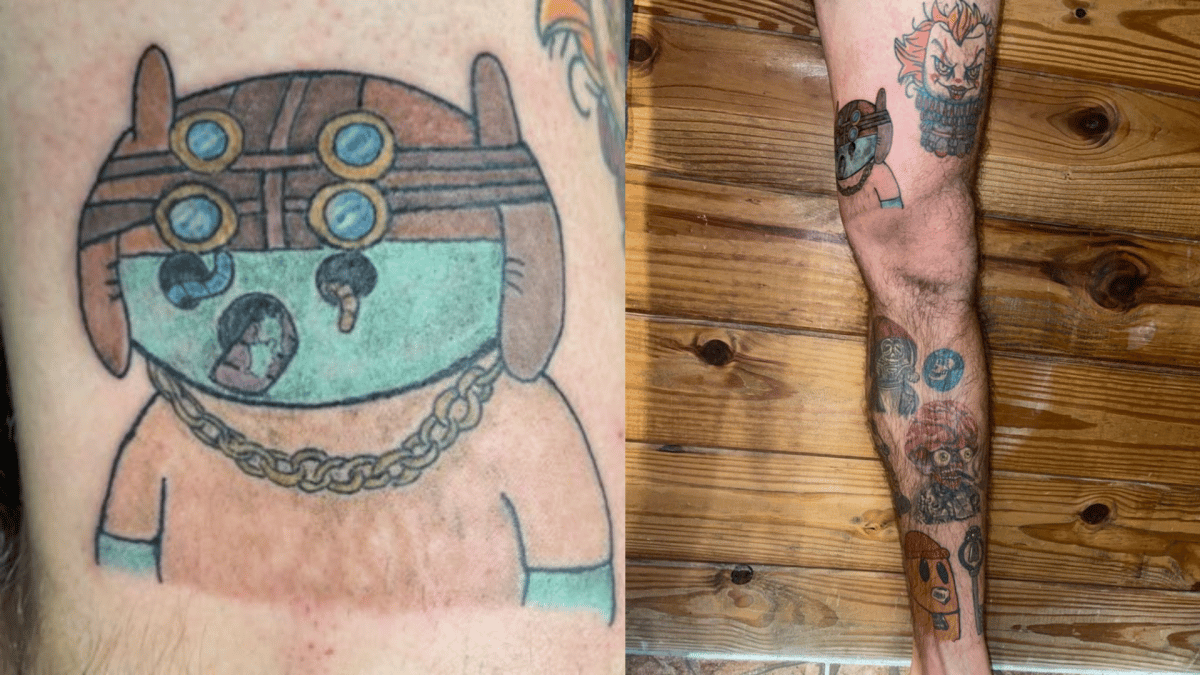 picture of TheMoneyLeg.eth NFT tattoos
