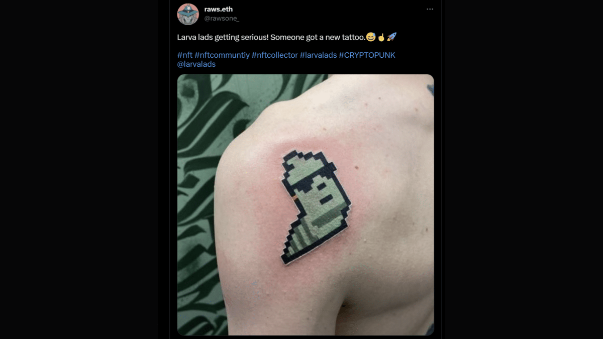 a larva lads tattoo on Raws.ETH